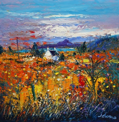 Evening light looking to Mull 24x24